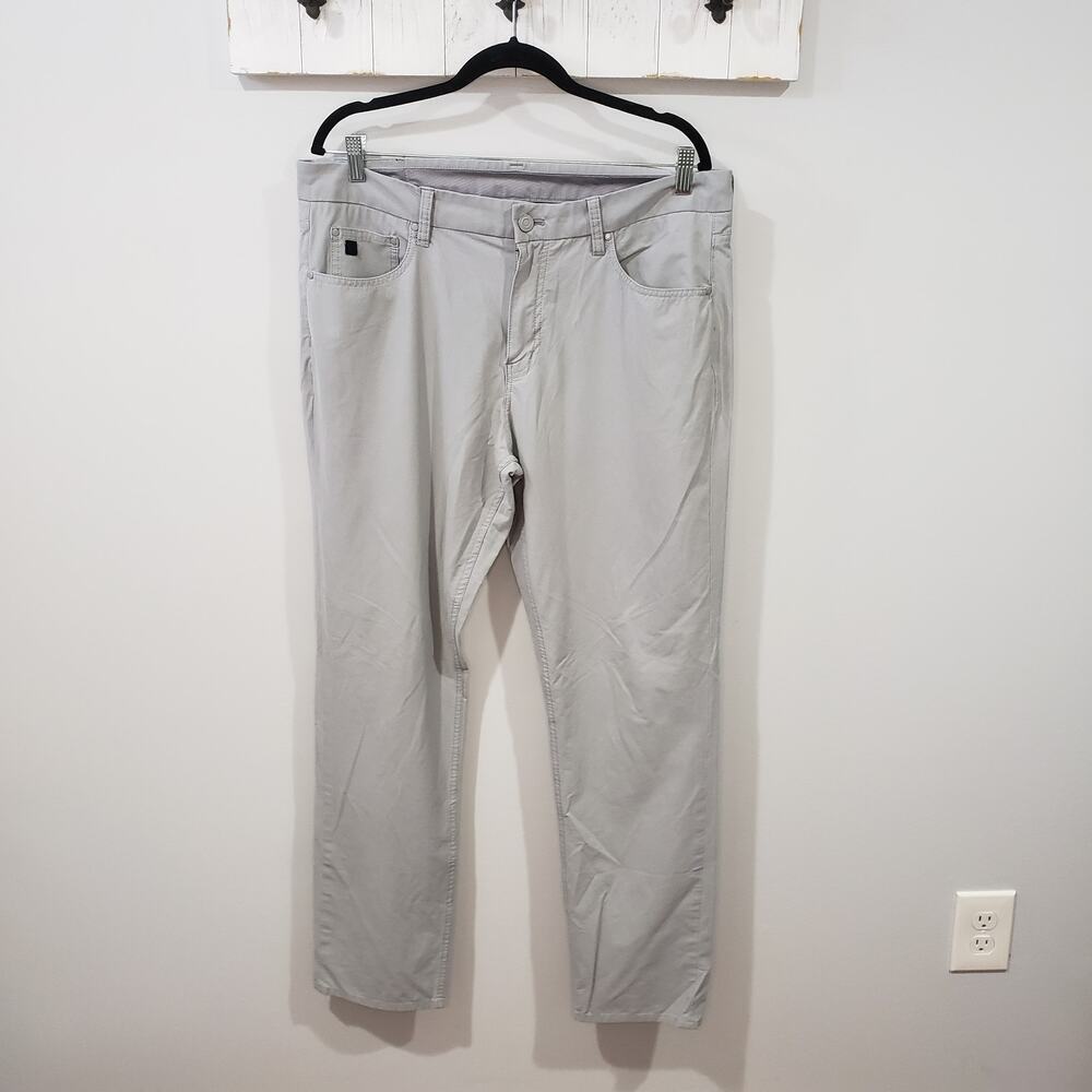 Vineyard Vines On-The-Go Pants 36x32 Gray Performance Stretch Golf Casual